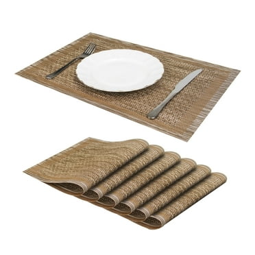 Placemats for Dining Table Set of 6 Washable PVC Heat Resistant Table Mats