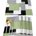 thumbnail image 1 of Placemats for Dining Table Set of Abstract Art Patchwork Purple Black and Grey Kitchen Table Place Mats Place Mats Table, 1 of 5