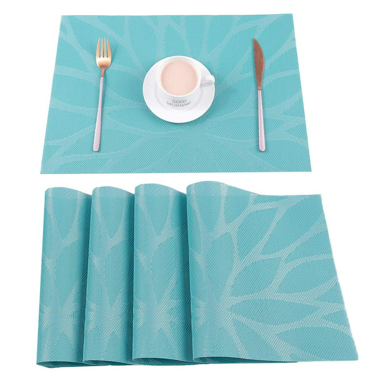 PVC Placemats for Dining Table Set of 4