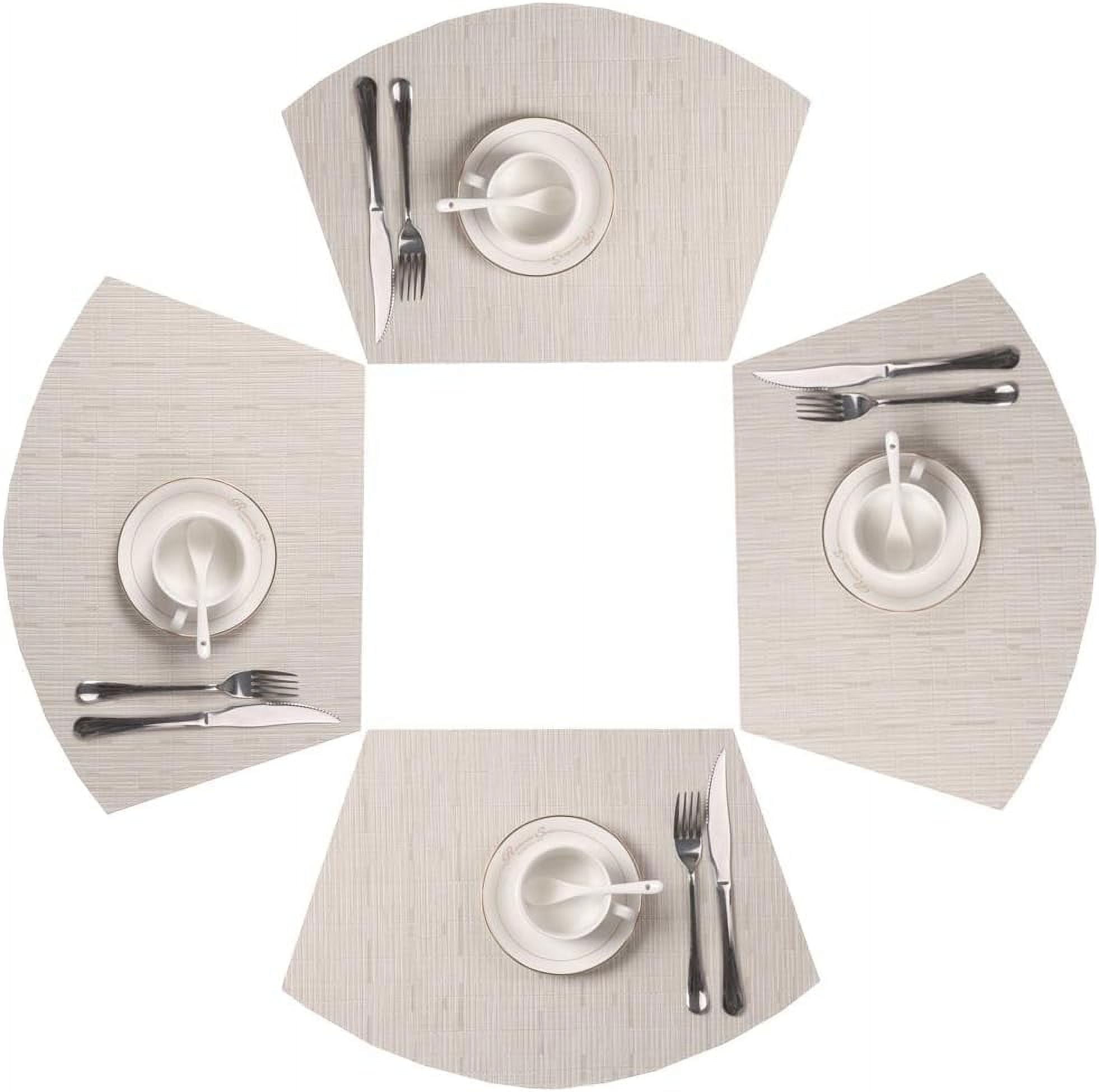 Placemats Set of 4, MJIAexp Round Table Placemats Heat Resistant Woven ...