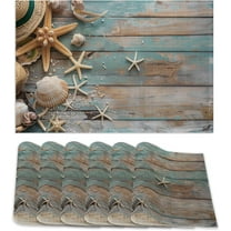 Placemats12x18 Inch,Yellow Floral Placemats,Sunflower Daisy Kitchen Dining Coffee Table Mats Set of 6 for Home Indoor Outdoor Party