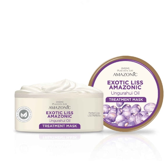 Placenta Life Exotic Liss Mask with Ungurahui Oil -Perfect Straight Hair- Natural - Frizz Control -Moisturizing-Salt, Sulfates & Parabens Free-350 gr/12.35 oz..