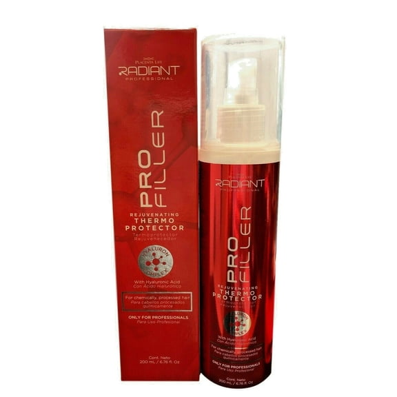 Placenta Life Radiant Professional Pro-Filler Thermoprotector WITH HYALURONIC ACID-FRIZZ REDUCER-SPLIT ENDS REPAIRING- For damaged or processed hair 200 ml. 6.76 fl. oz.