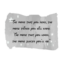 The More Places You'll Go More You Read More You Know Inspiring Quote Art Wall Art Sticker Designs Vinyl Stickers For Home House Walls Rooms Windows Bedroom Decoration Size (12x12 inch)