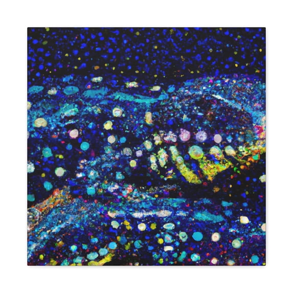 Placid Blue Tongue Skink - Canvas