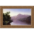 thumbnail image 1 of Placid Lake, Aditondacks 24x16 Gold Ornate Wood Framed Canvas Art by David Johnson, 1 of 2
