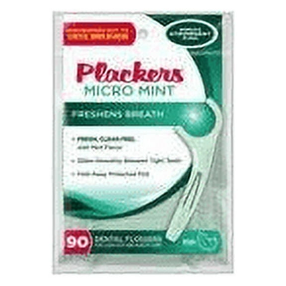 Plackers Dental Flossers Micro Mint 90 Ct, 9-Pack