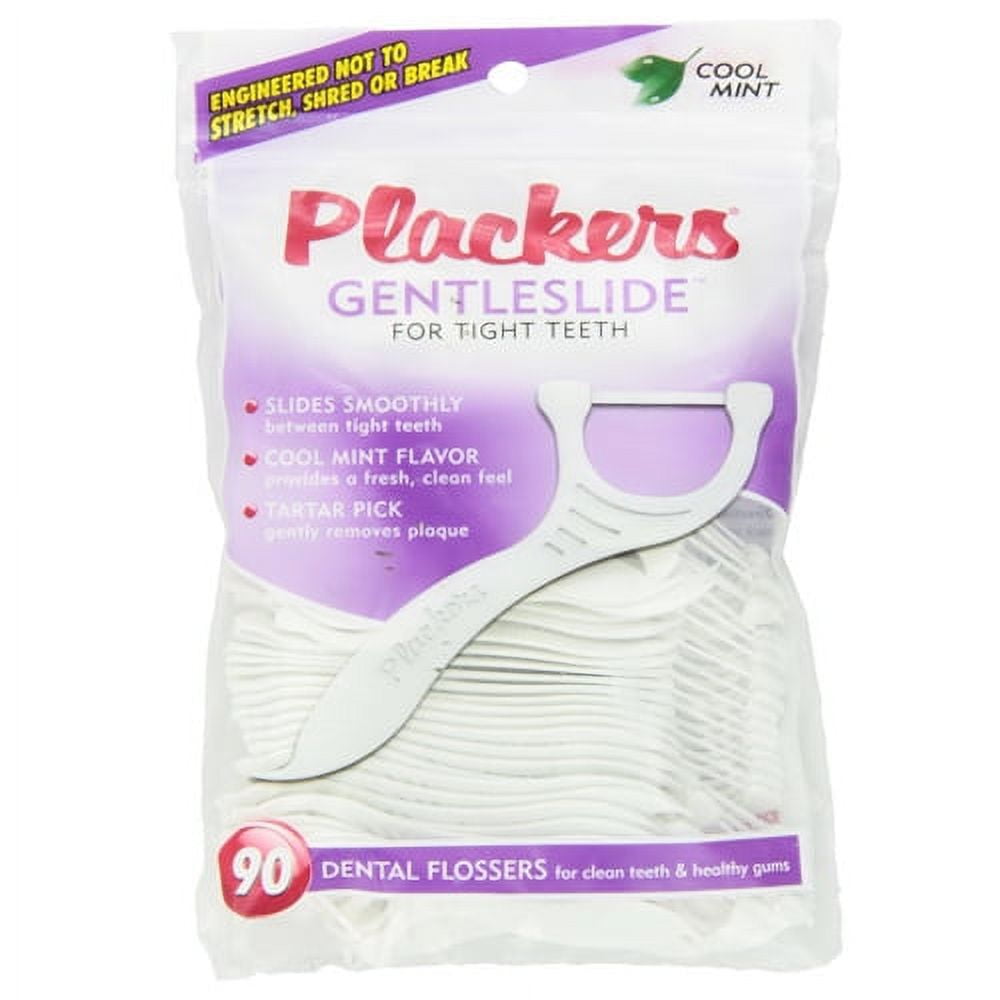 Plackers Gentle Slide Flosser, For Tight Teeth 90 Ea, 3 Pack