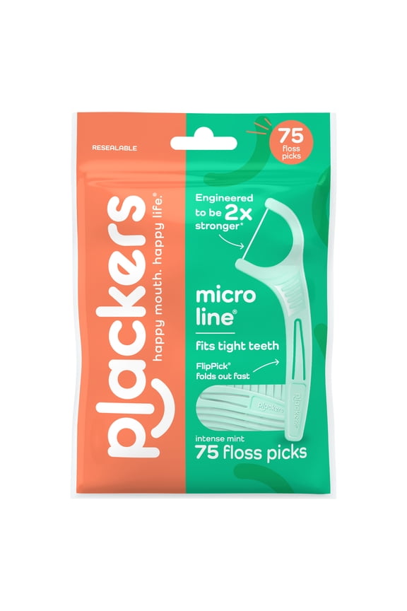 Micro Line Dental Tuffloss Fold-Out FlipPicks, Fresh Mint, 75 Count