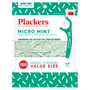 Plackers Micro Mint Dental Floss Picks, 150 Count - 2 Pack