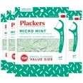 Plackers Micro Mint Dental Floss Picks, 150 Count (Pack of 4)