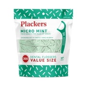 Plackers Micro Mint Dental Floss Picks, 300 Count - 2 Pack