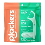Plackers Micro Mint Dental Floss Picks, Fresh Mint, 300 Count