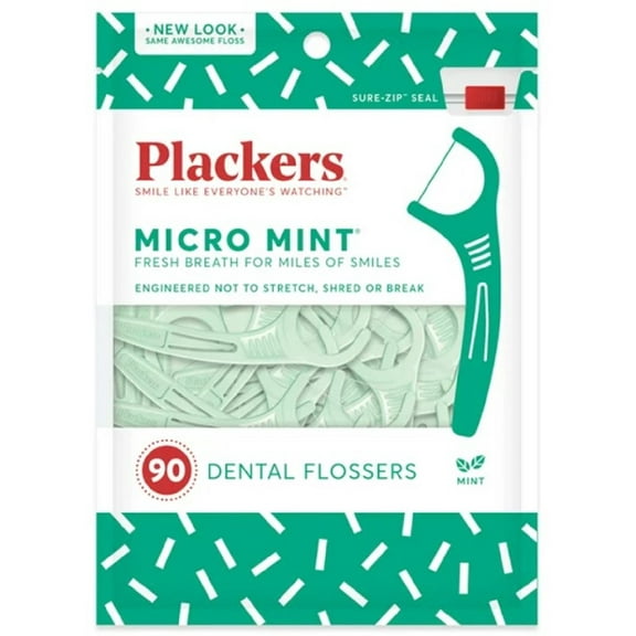 Plackers Micro Mint Dental Flossers (Pack of 16)