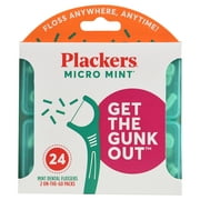 Plackers Micro Mint Freshens Breath 24 Units Dental Flossers