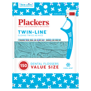 Plackers Twinline Cool Mint Dental Floss Picks - 150 Count