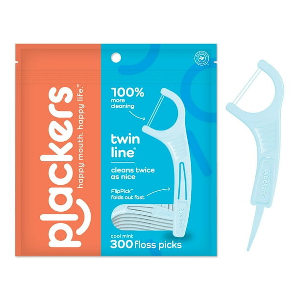 Plackers Twin Line Dental Floss Picks, DualLine Tuffloss, Easy Storage