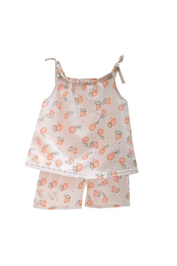 Cute Yellow Cotton Two Piece Skirt Outfits for Little Girls and Big Girls Summer Fall Sets Size 1 T Birthday Kids Tops and Skirt