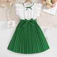 thumbnail image 1 of Placlothes Girls Dressy Two Piece Outfits Skirt Sets for Big Girls Size 8 T Green Cotton Summer Fall Birthday Kids Clothing, 1 of 3
