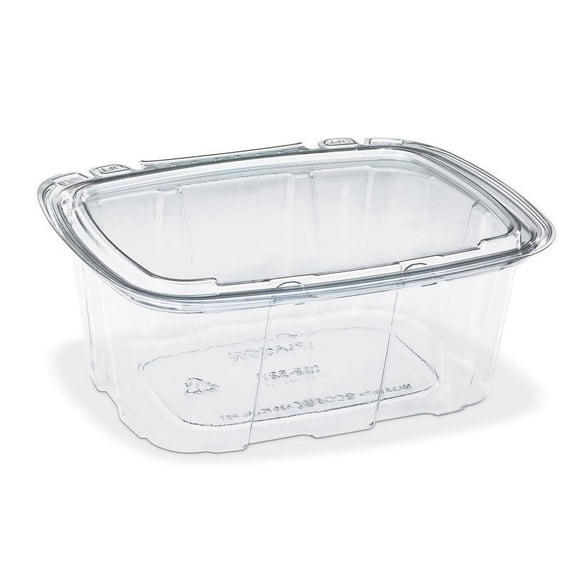 Placon Crystal Seal RPET Tamper-Evident Utility Food Container Clear, 12 oz. | 210/Case