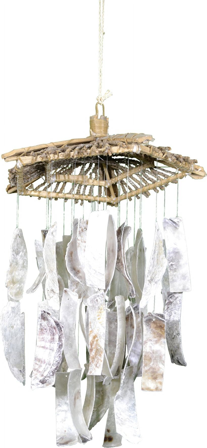 Placuna Taper Botay Hat Lightless Chandelier 16"