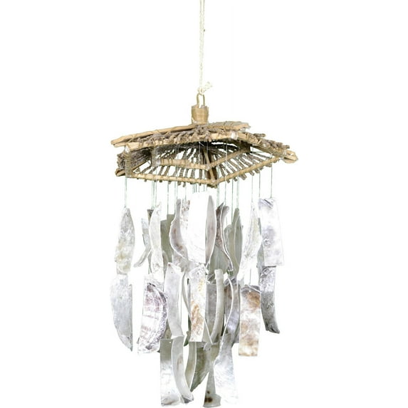 Placuna Taper Botay Hat Lightless Chandelier 16"