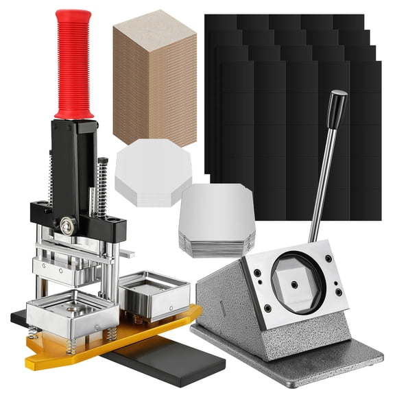Plagage 2x2in Square Photo Magnet Maker Machine Diy Fridge Magnets Making Kit, Includes Press + Paper Cutter + 200set Materials