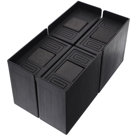 Plagage Bed Riser 4 Inches Adjustable Furniture Under Bed Storage & Dorm Room Essential, Supports Up to 1,300 lbs (4 Set)