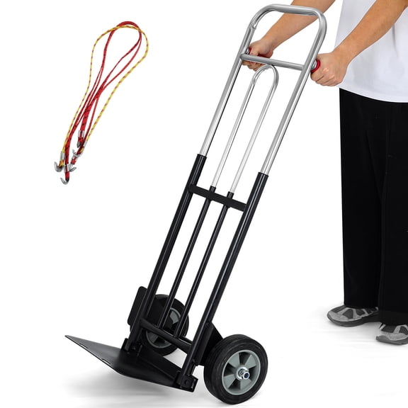 Plagage Folding Hand Truck Dolly 220 LB Capacity Heavy-Duty Wheels and Compact Design for Warehouses Offices Homes and Shopping