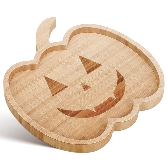 Plagage Halloween Pumpkin Shaped Serving Tray For Snacks Candy Halloween Food Plate Pumpkin Shaped Serving Plate Snacks Plate