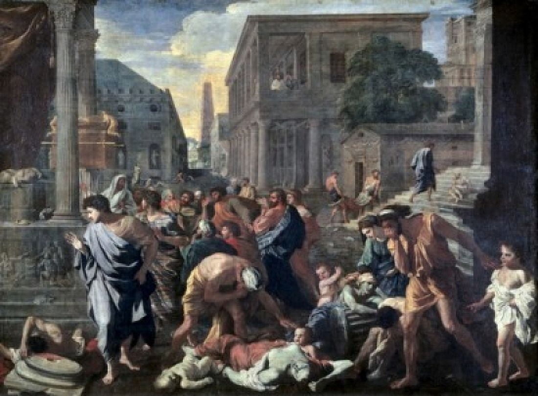 Plague On Ashdod In 1030 BC 17th Century Nicolas Poussin (1594-1665 French) Oil On Canvas Musee du Louvre Paris France Canvas Art - Nicolas Poussin (24 x 36)
