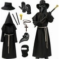 thumbnail image 1 of Plague Doctor Costume for Kids, 9 in 1 Halloween Costumes with Mask for Dress-Up Party for 5-7 Yeas, 1 of 6