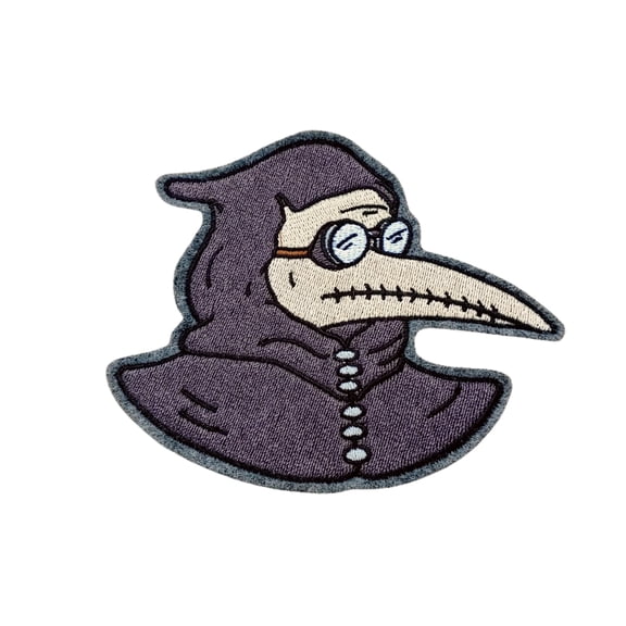 Plague Doctor Embroidered Iron On Patch