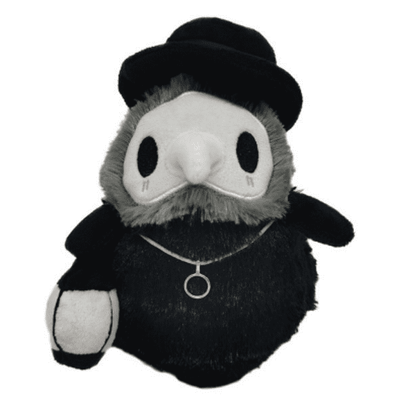 Plague Doctor Plush Toy, 12" Cute Stuffed Plush Pillow Doll, Soft Games Plushie Toy Halloween Hugging Cushion Decor, Birthday Christmas Gift Idea for Fans