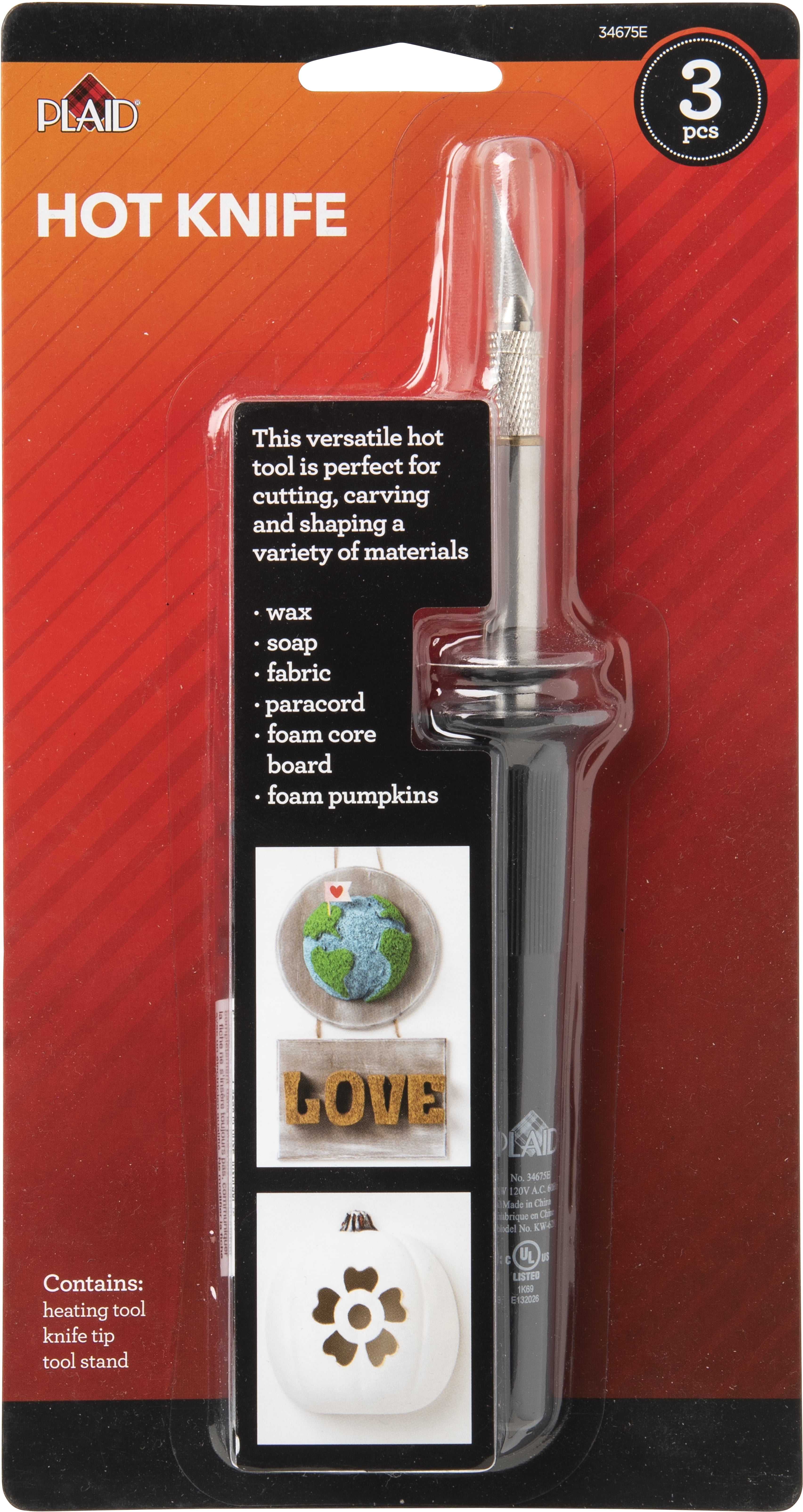 Plaid 34675E Crafting Tools, Hot Knife Tool, 3 Piece