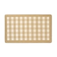 thumbnail image 1 of Plaid Anti Fatigue Mat, Non Slip Textured Buffalo Comfort Standing Floor Mats for Living, Dining Room, Kitchen, Office (18x30 in., Taupe), 1 of 3