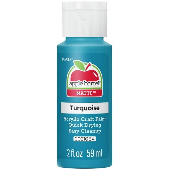 Apple Barrel Acrylic Craft Paint, Matte Finish, Turquoise, 2 fl oz