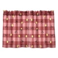 thumbnail image 1 of Plaid Background Bow Tier Curtains Tier Kitchen Living Room Bedroom Balcony 2 Panels 27x24 Inch, 1 of 9