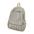 thumbnail image 1 of Plaid Backpack, Lightweight Travel Bag, Japanese Literary Style Summer Campus Backpack, Durable Nylon Material, Multiple Compartments, Reinforced Stitching, Comfortable Shoulder Straps, 1 of 8