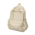 thumbnail image 1 of Plaid Backpack, Lightweight Travel Bag, Japanese Literary Style Summer Campus Backpack, Durable Nylon Material, Multiple Compartments, Reinforced Stitching, Comfortable Shoulder Straps, 1 of 8