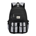 thumbnail image 1 of Plaid Backpack, Waterproof Nylon Bookbag with Large Capacity Multi Pocket Design, Portable Bag for Daily Carry Travel Study and Outdoor Activities, 1 of 6
