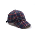 thumbnail image 1 of Plaid Baseball Cap Hat Unisex Navy, 1 of 3