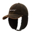 thumbnail image 1 of Plaid Baseball Cap Style Warm Ear Protection Hat, Tongue Design for Cold Weather, Outdoor Winter Hat with Ear Coverage, 1 of 6