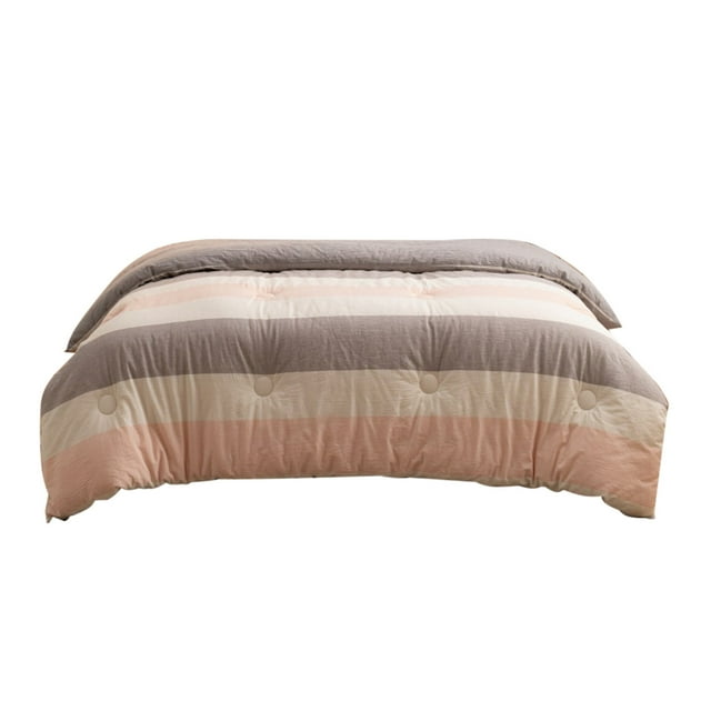 Plaid Bedding Queen Grid Duvet Cover with Zipper Ties Soft Washed