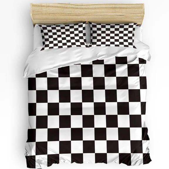 Plaid Bedding Set Comforter Duvet Cover Pillow Shams by Lumberjack Fashion Buffalo Style Checks Pat Bedding Cover Double Bed Set