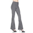 thumbnail image 1 of Plaid Bell Bottom Leggings Black & White for All Seasons Summer Fall Winter Spring, 1 of 6