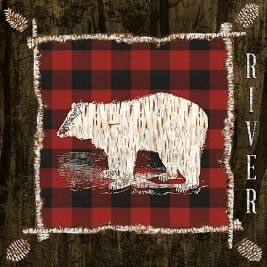 Plaid Birch Trail IV Canvas Art - Gina Ritter (24X24)