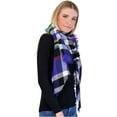 thumbnail image 1 of Plaid Blanket Scarf Lightweight Woven Soft Oversized Scarfs for Women (Navy Green Red Plaid), 1 of 3