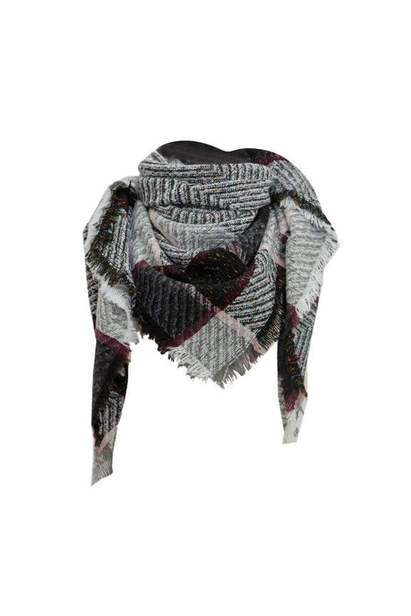 Plaid Blanket Thick Winter Scarf Tartan Wrap Oversized Shawl Cape Scarves Cable Knit Hats Hats And Scarfs for Women