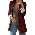 thumbnail image 1 of Plaid Blazer Jackets for Women,Womens Casual Blazers Open Front Long Sleeve Lapel Collar Work Office Jacket,Blazers, 1 of 4